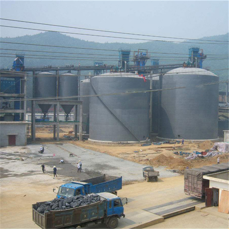 莆田水泥钢板仓2座3000吨青岛项目进入施工
